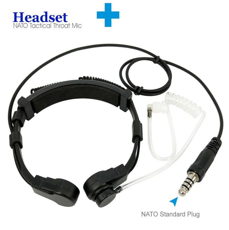 Quansheng / BaoFeng UV-5R vhf, øreplugg, strupemikrofon, PTT