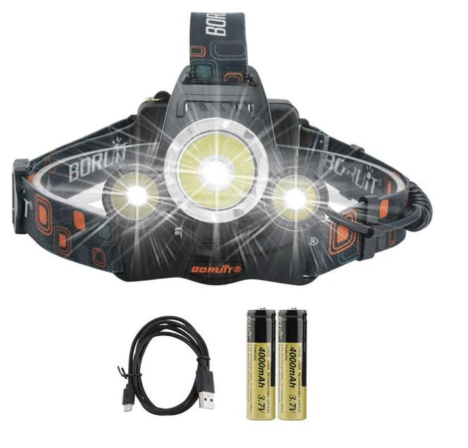 Hovedbilde Hodelykt CREE XM-L T6 2 R2 3000 lumen, oppladbar