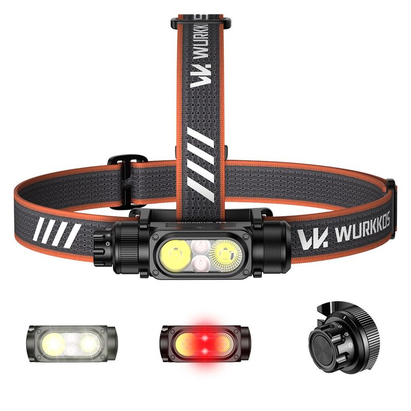 Hodelykt Wurkkos HD17 2500lumens, USB-C oppladbar 21700