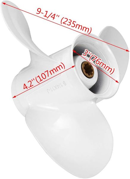 Yamaha 9,9, 15, 20 hk Aluminum Propell 9 1/4x11